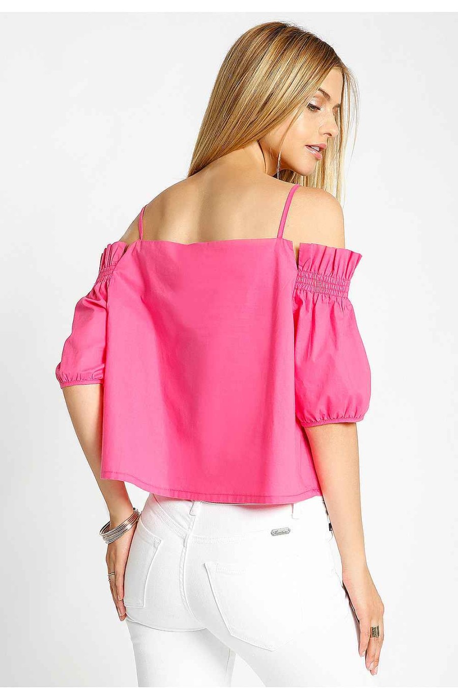 Women Sans Souci Off Shoulder Tops | Poplin Off Shoulder Top