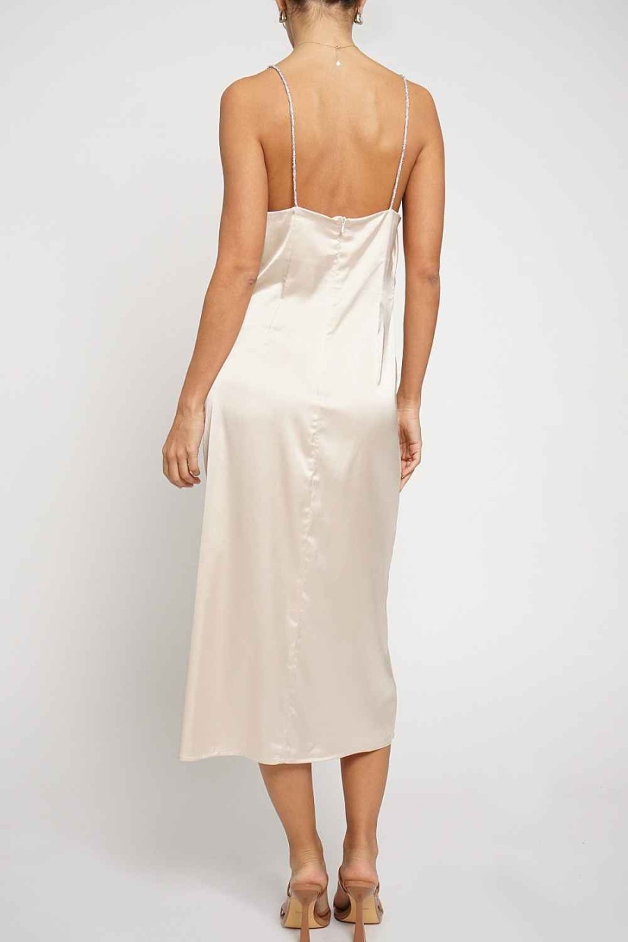 Women Sans Souci Midi Dresses | Jewel Strap Draped Midi Dress