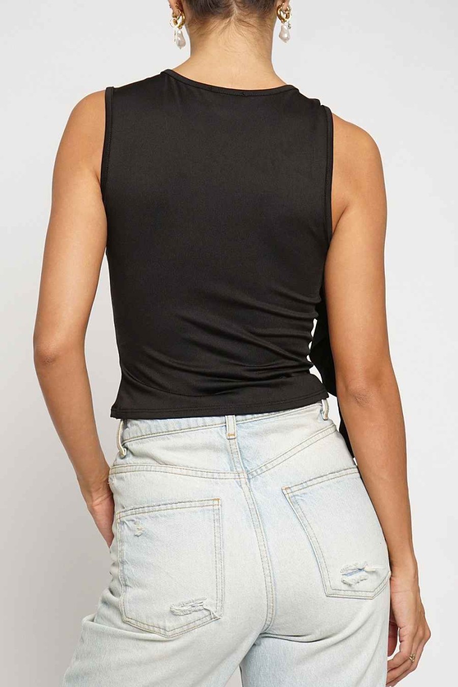 Women Sans Souci Sleeveless Tops | Ruffle Tank Top