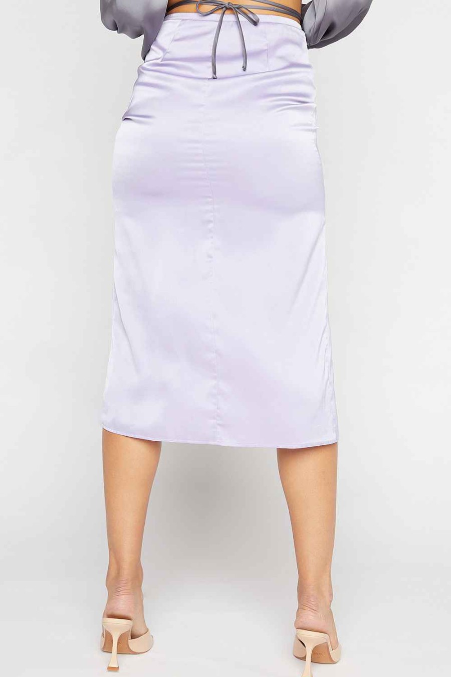 Women Sans Souci Skirts | Ruched Tie Front Skirt