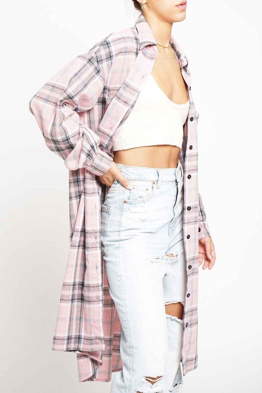 Women Sans Souci Midi Dresses | Plaid Shirt Dress