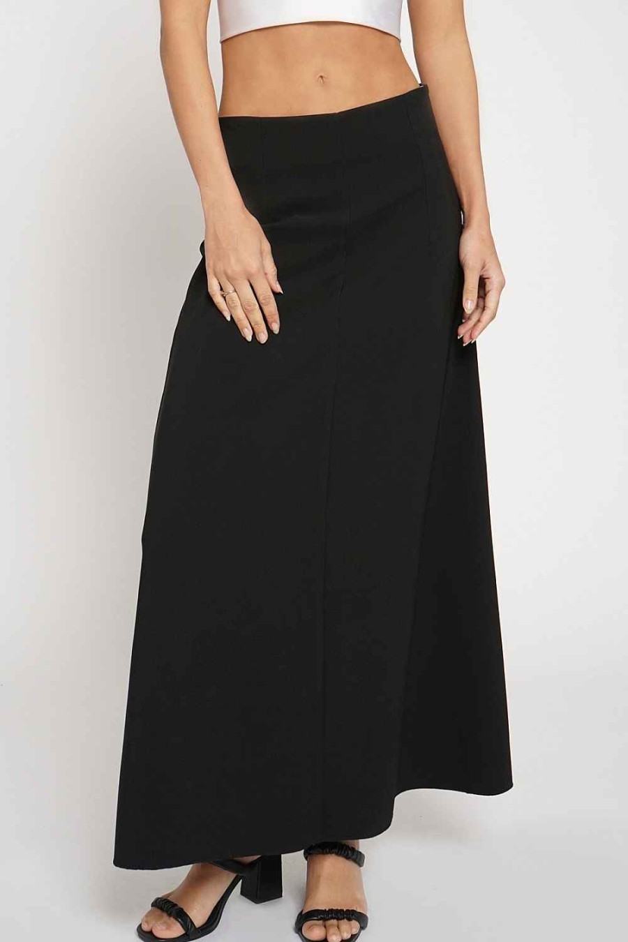 Women Sans Souci Skirts | A-Line Maxi Skirt Black