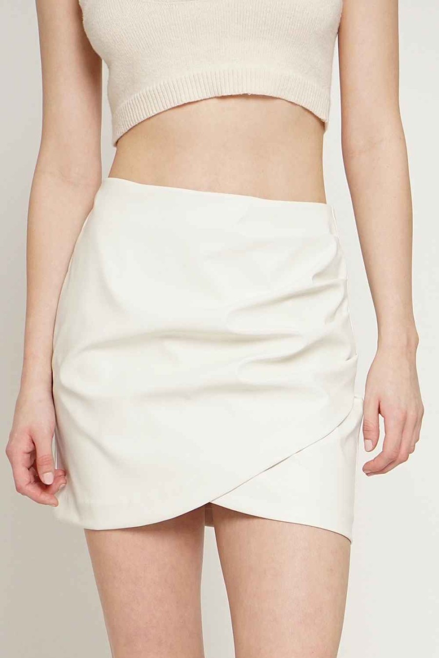 Women Sans Souci Skirts | Pu Wrap Mini Skirt