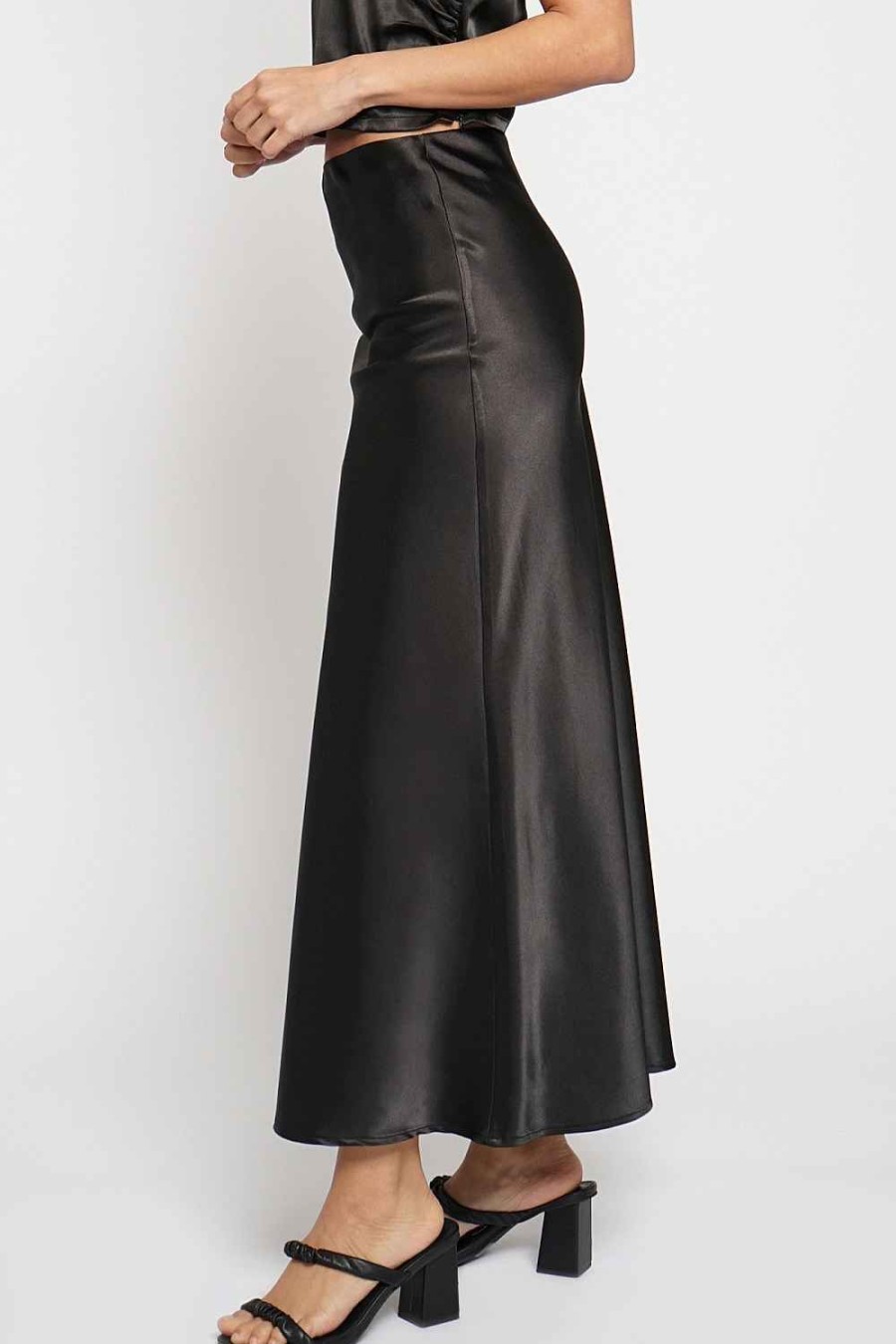 Women Sans Souci Skirts | Satin Bias Maxi Skirt