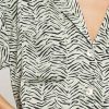 Women Sans Souci 1/2 Sleeve Tops | Zebra Button Shirt