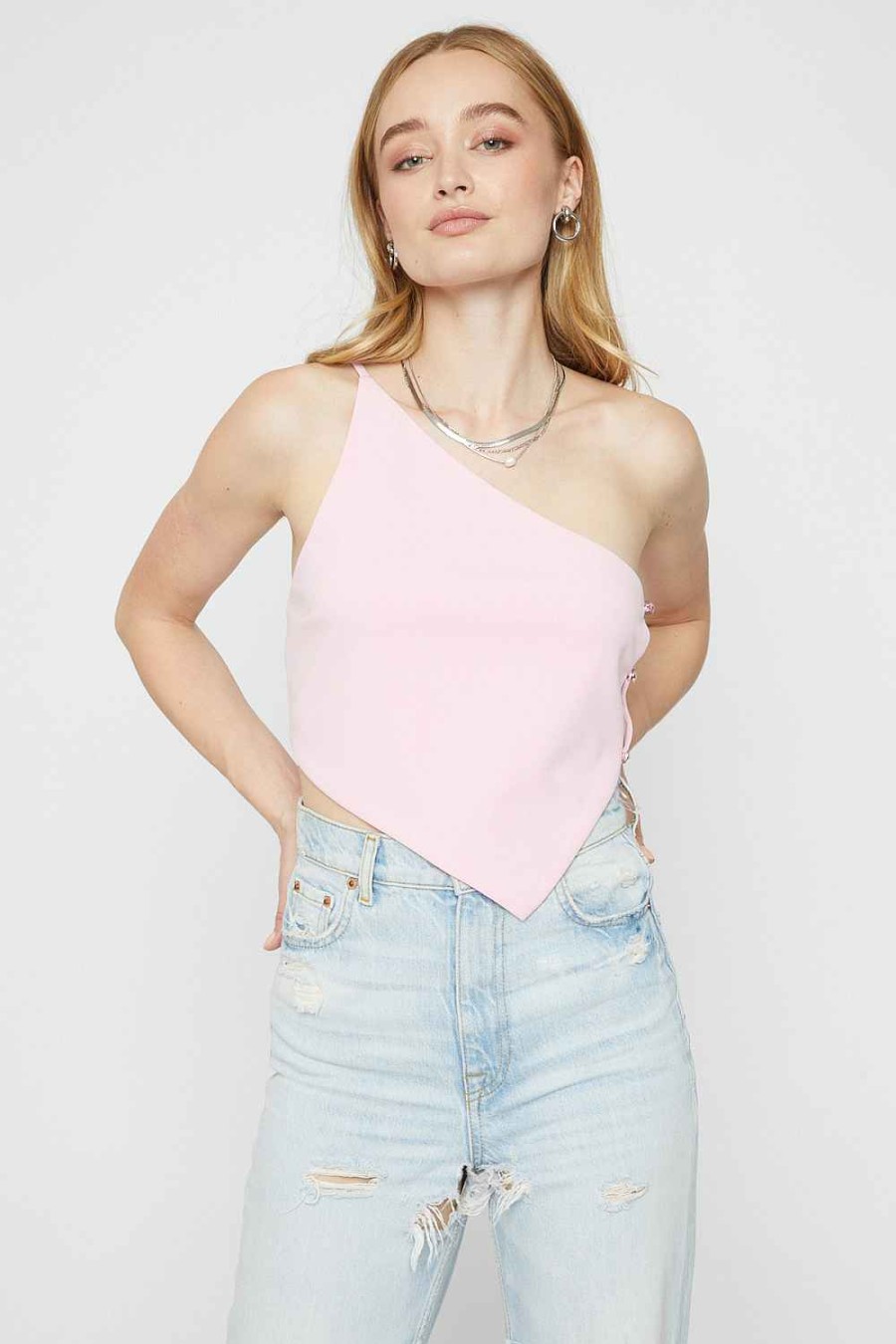 Women Sans Souci Crop Tops | Asymmetrical One Shoulder Top