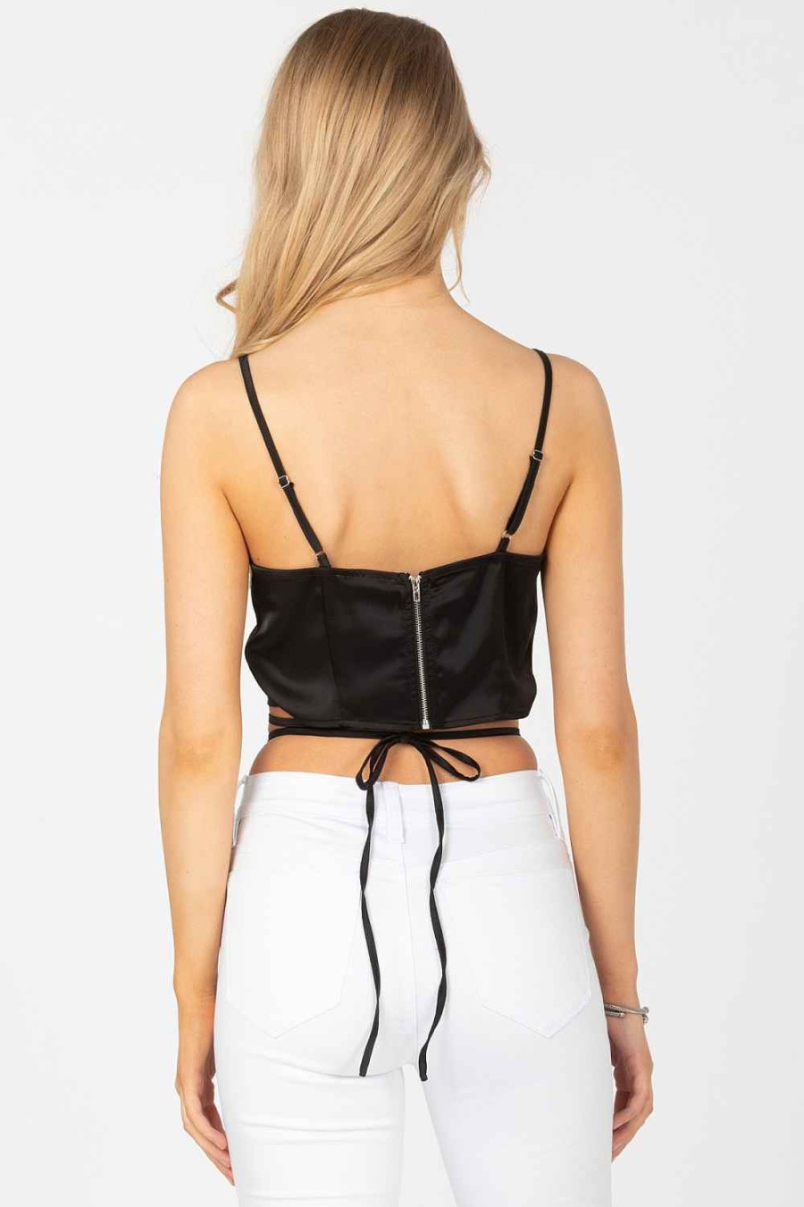 Women Sans Souci Crop Tops | Zip Crop Tie Cami