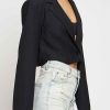 Women Sans Souci Jackets | Pinstripe Cropped Jacket