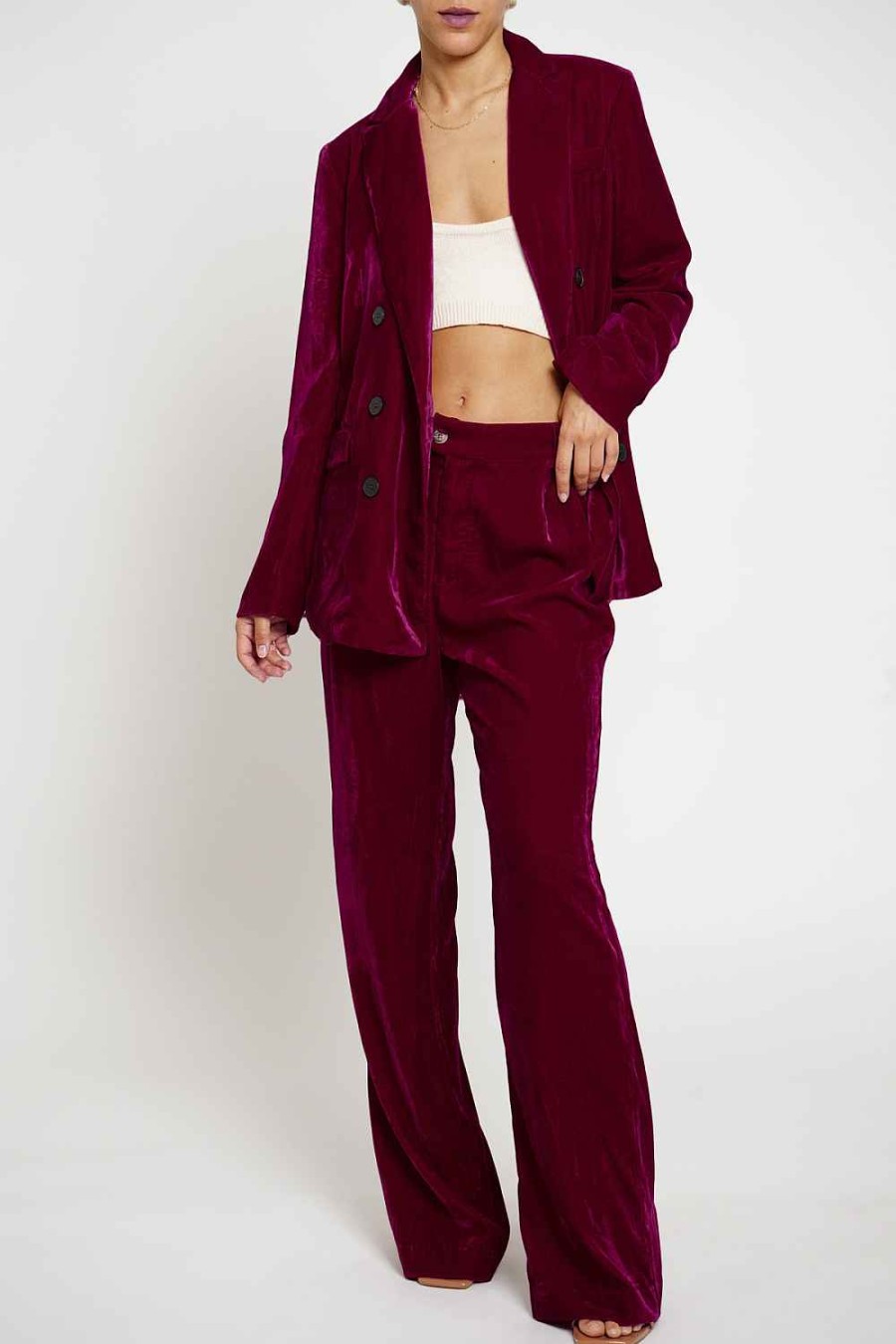 Women Sans Souci Jackets | Velvet Blazer