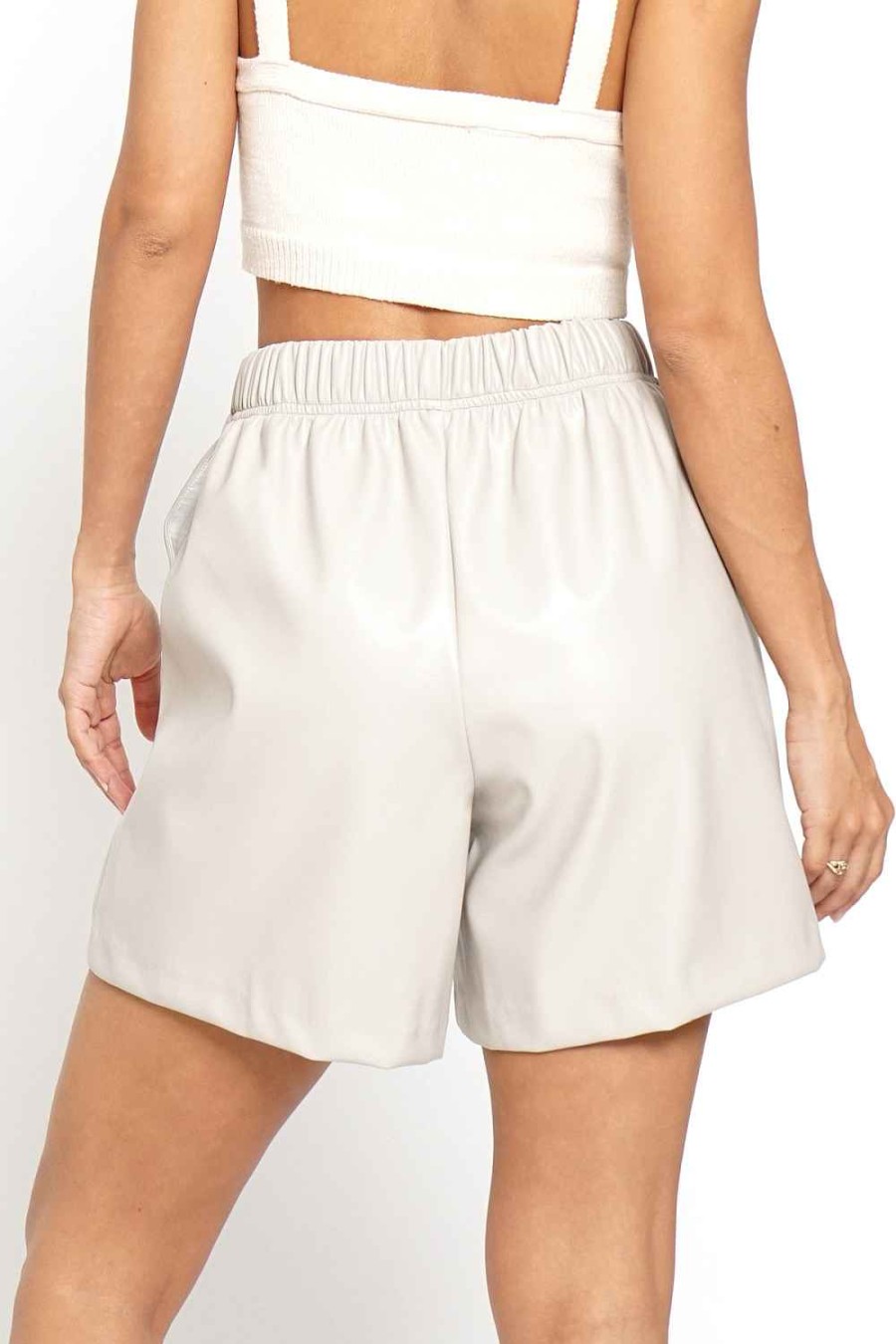 Women Sans Souci Shorts | Pu Pull On Shorts