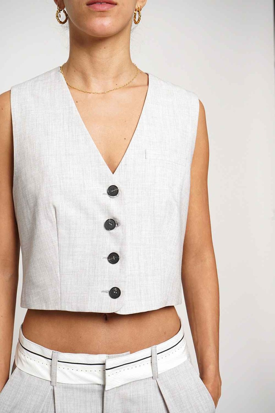 Women Sans Souci Vests | 4 Button Vest