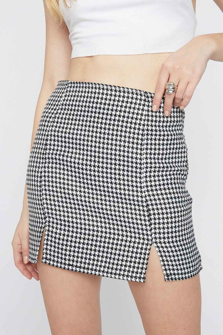 Women Sans Souci Skirts | Houndstooth Mini Skirt