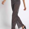 Women Sans Souci Pants | Metallic Striped Sheer Plisse Pants