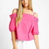 Women Sans Souci Cold Shoulder Tops | Poplin Off Shoulder Top