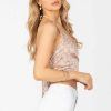 Women Sans Souci Sleeveless Tops | Satin Halter Tie Top