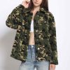 Women Sans Souci Jackets | Teddy Trucker Jacket Camo