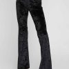 Women Sans Souci Pants | Velvet Flared Tie Pants Black