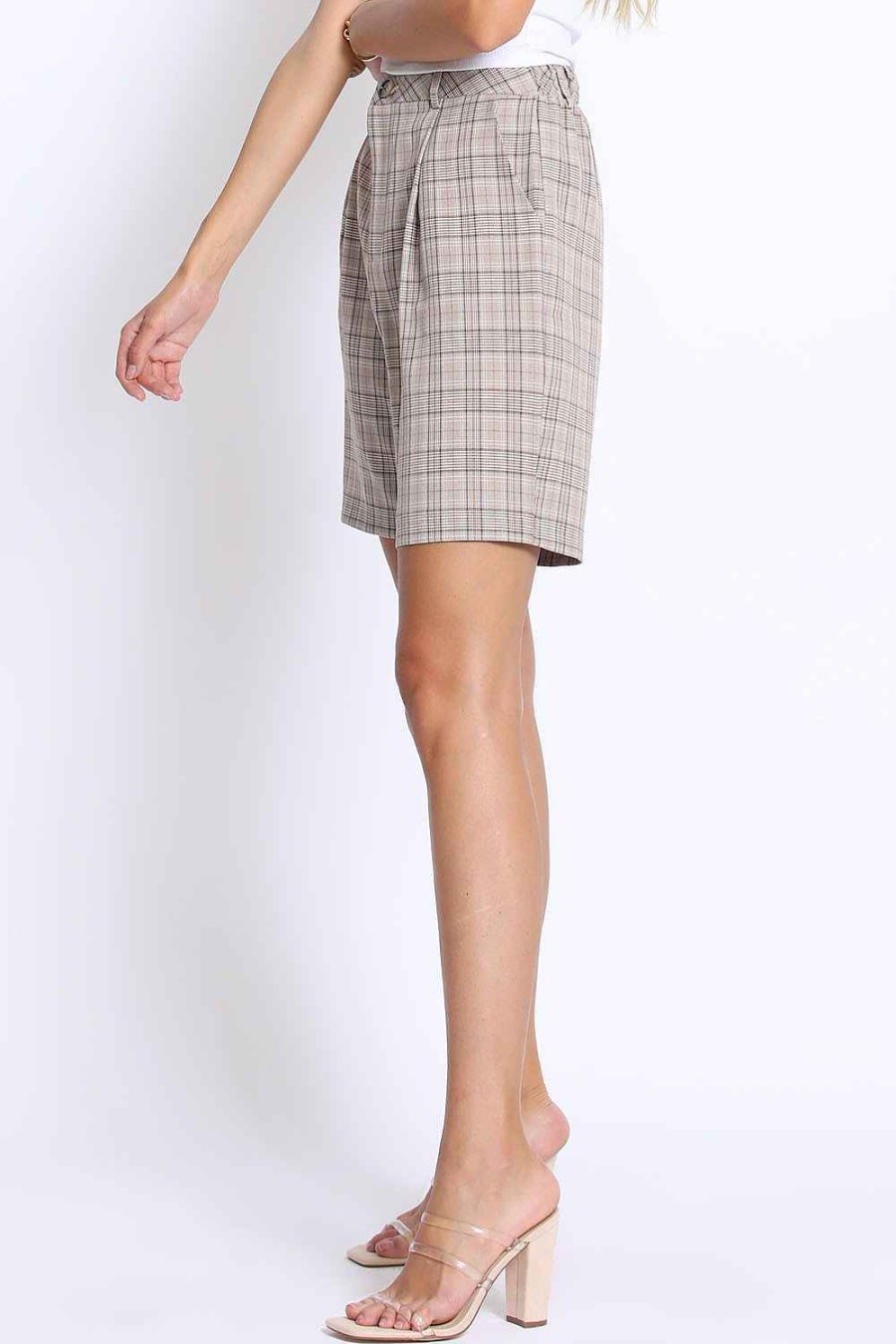 Women Sans Souci Shorts | Plaid Bermuda Shorts