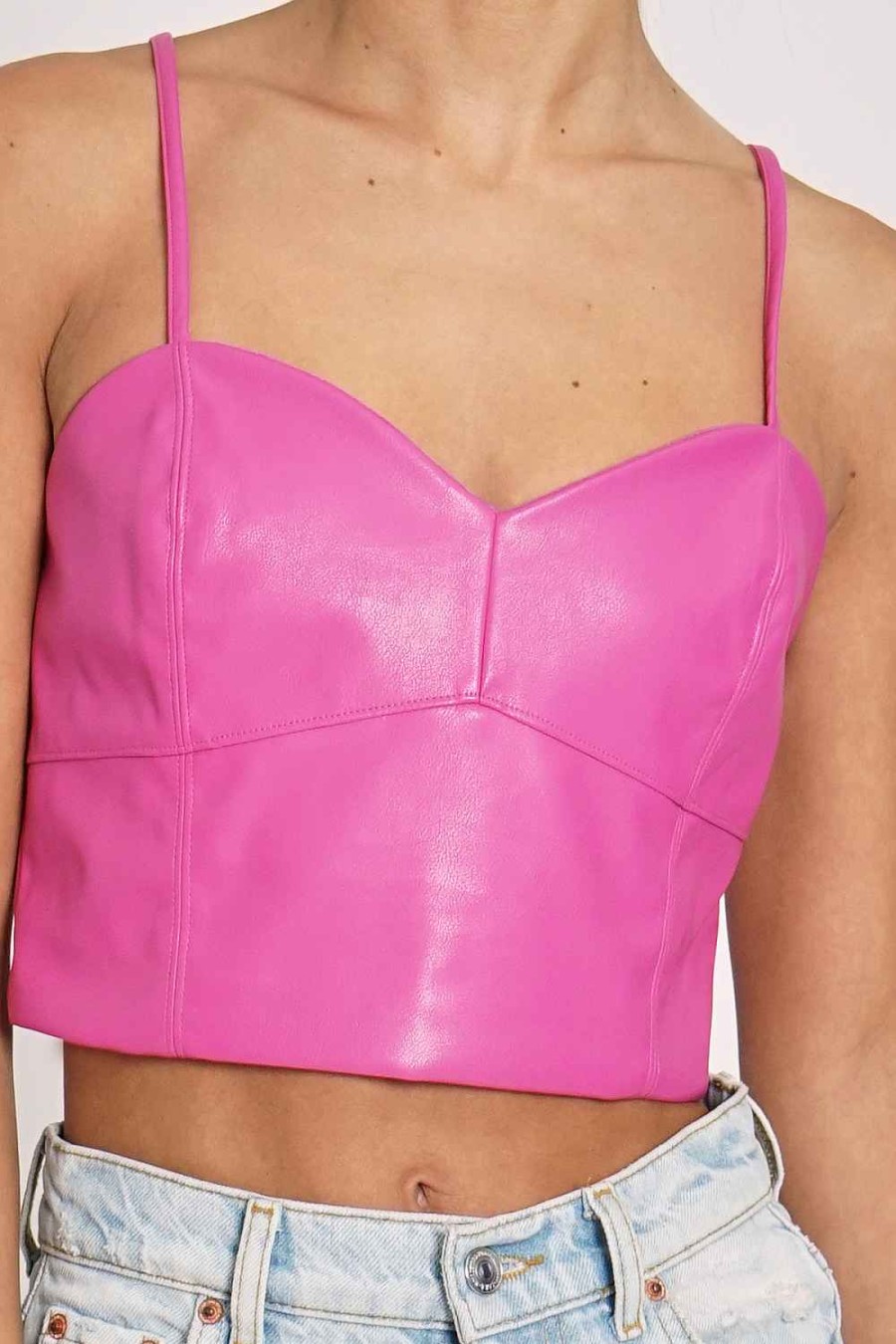 Women Sans Souci Crop Tops | Cropped Pu Top