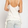 Women Sans Souci Tank Tops | Bias Ruffle Cami