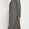 Women Sans Souci Coats | Pinstripe Long Coat