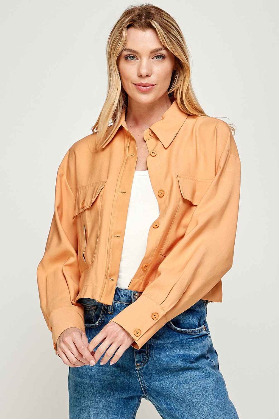 Women Sans Souci Jackets | Safari Jacket Orange Sherbert