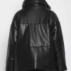 Women Sans Souci Jackets | Pu Puffer Jacket Black