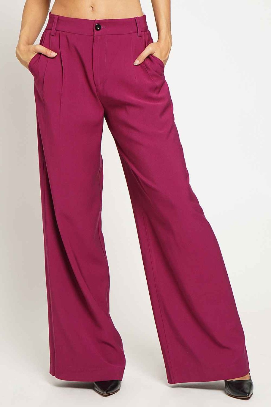 Women Sans Souci Pants | Double Pleated Front Trouser