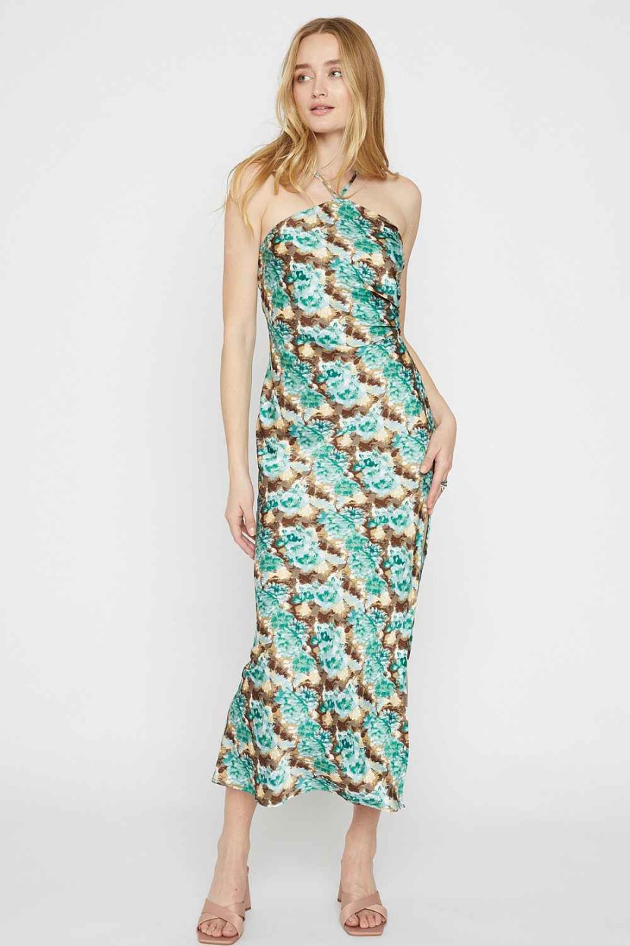 Women Sans Souci Midi Dresses | Printed Long Satin Dress