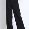 Women Sans Souci Pants | Side Slit Slacks Black