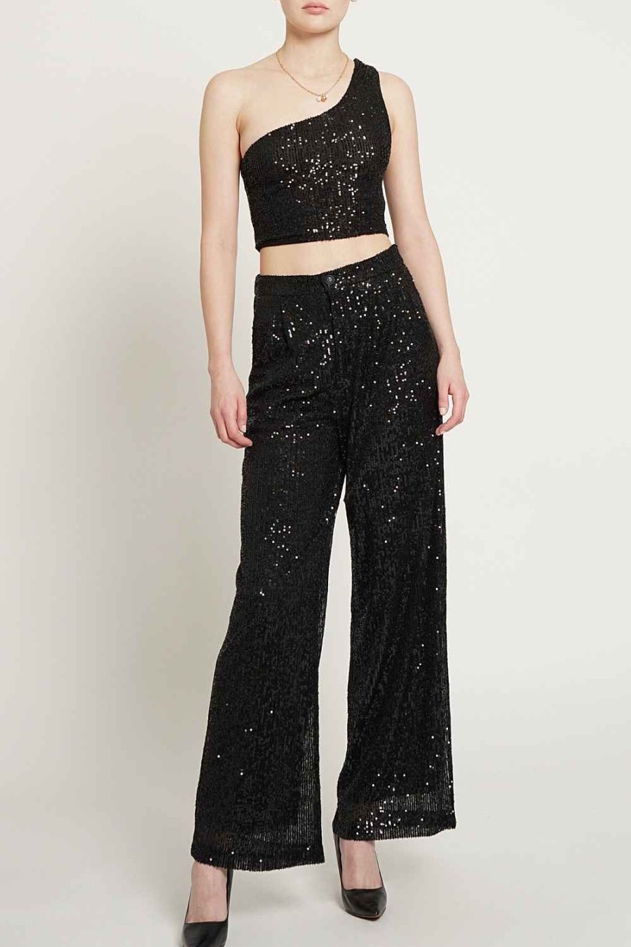 Women Sans Souci Pants | Sequin Full Pants