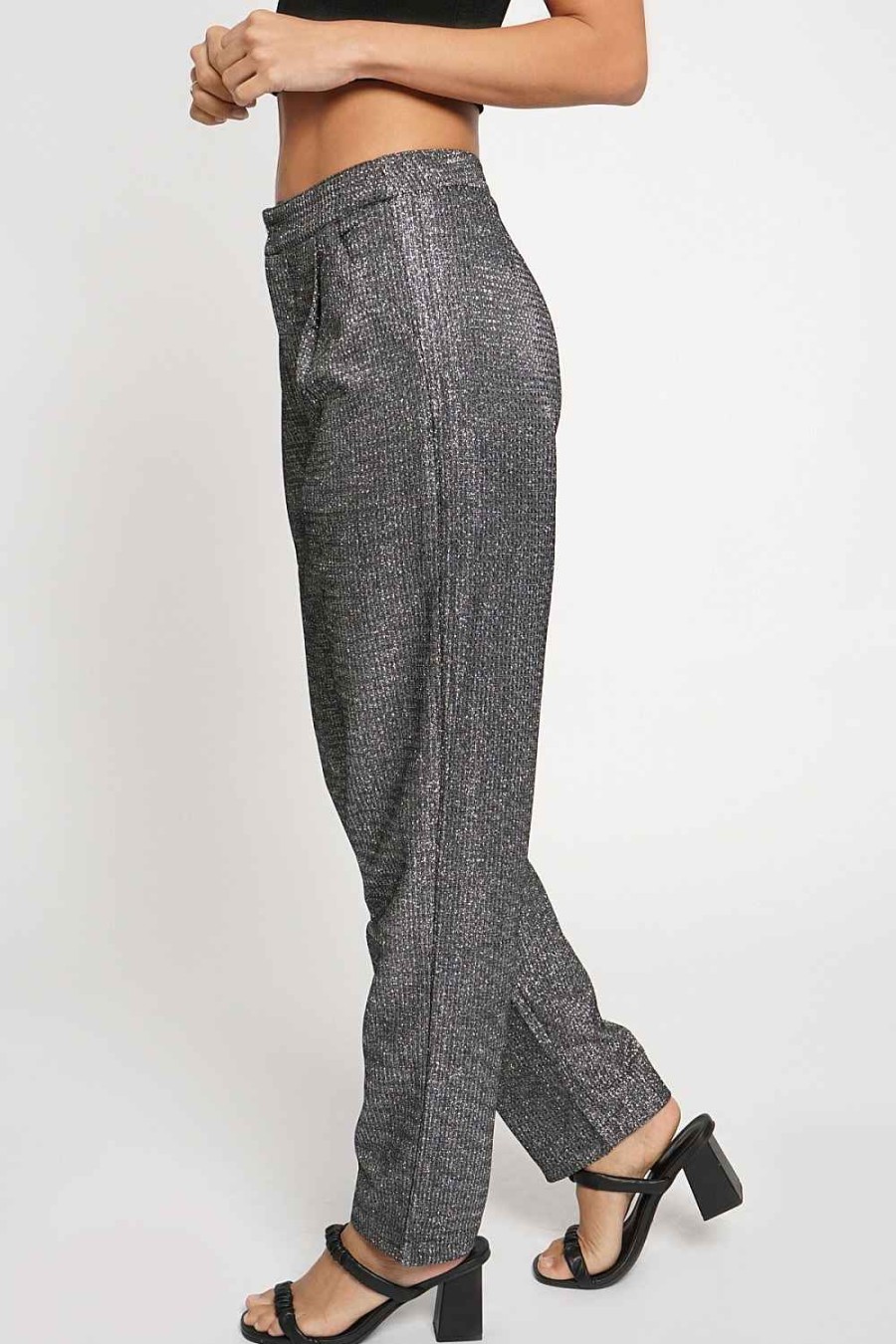 Women Sans Souci | Metallic Suit Pants