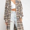 Women Sans Souci Jackets | Plaid Shirt Dress