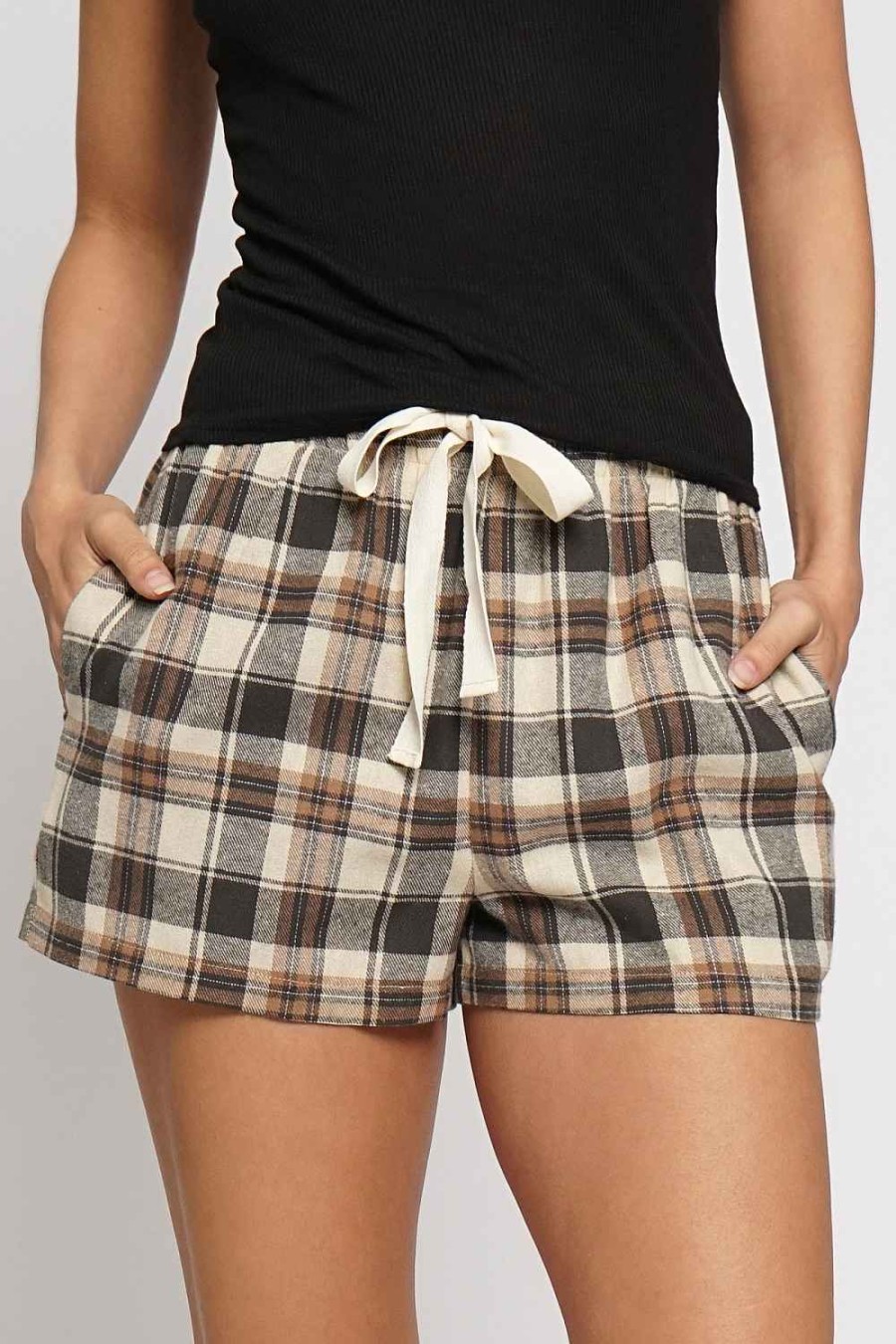 Women Sans Souci Shorts | Plaid Pj Shorts