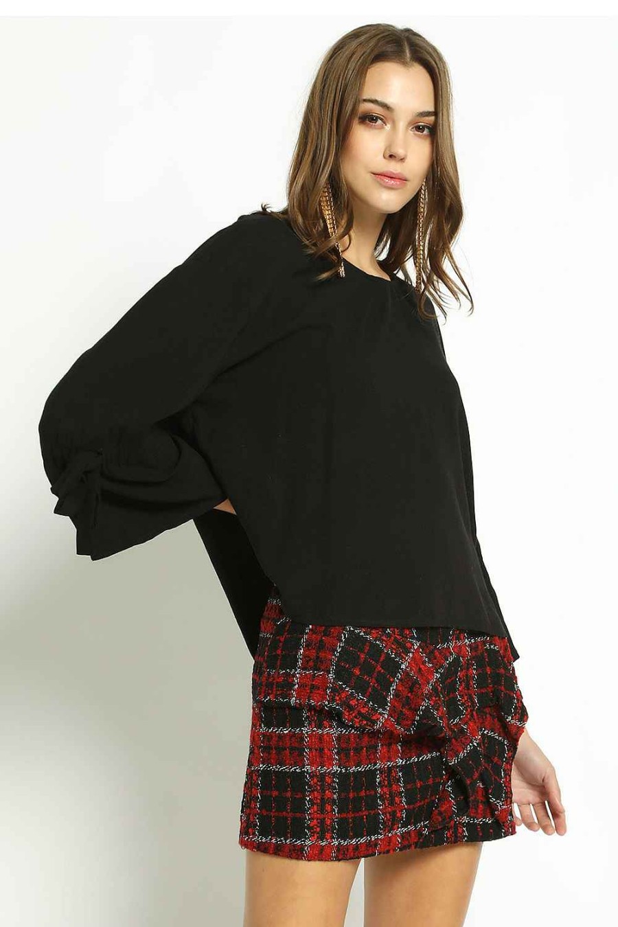 Women Sans Souci Long Sleeve Tops | Bow Tie Sleeve Top