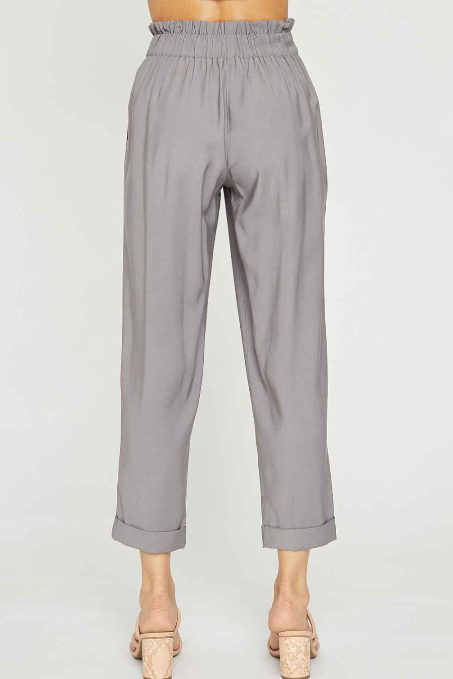 Women Sans Souci Pants | Paper Bag Waist Cuff Pants