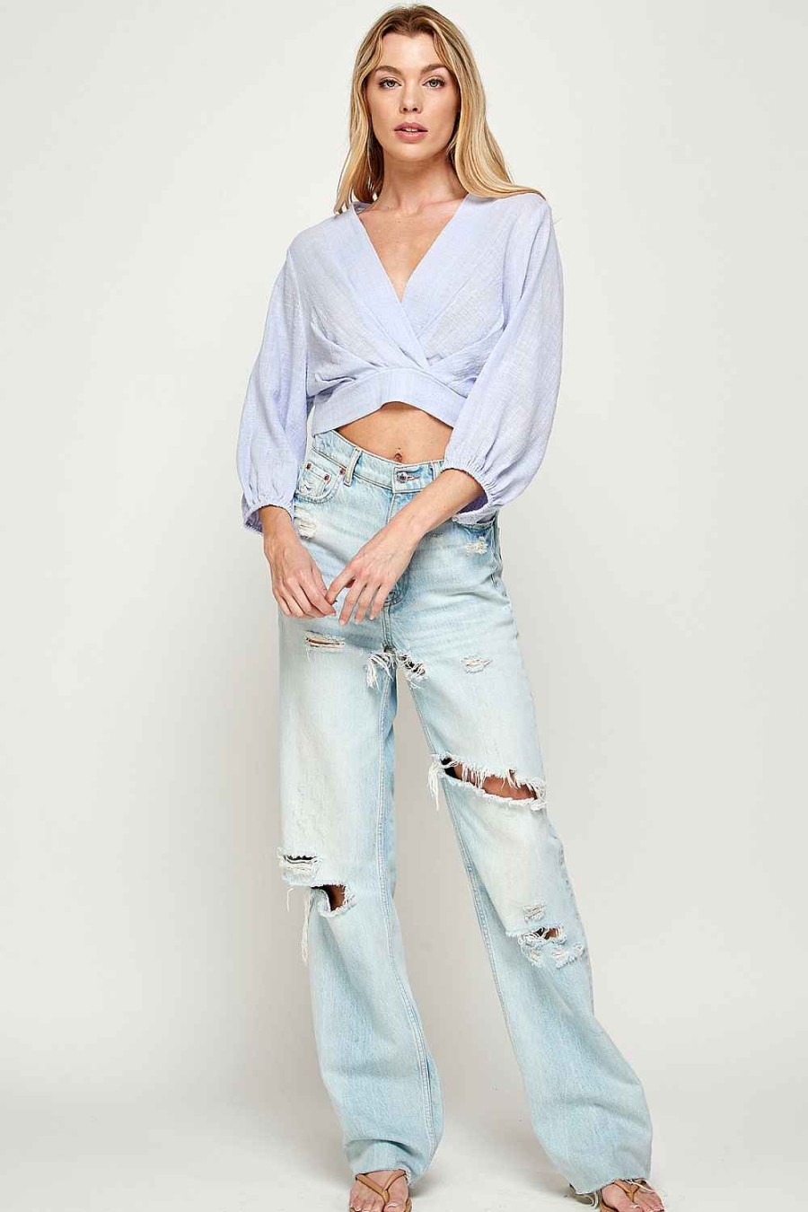 Women Sans Souci Crop Tops | Cropped Gauze Top