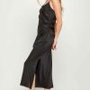 Women Sans Souci Midi Dresses | Ruched Wrap Satin Midi Dress