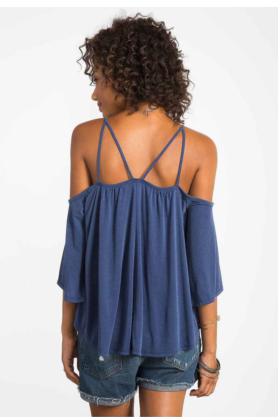 Women Sans Souci Cold Shoulder Tops | Shirring Off Shoulder Top