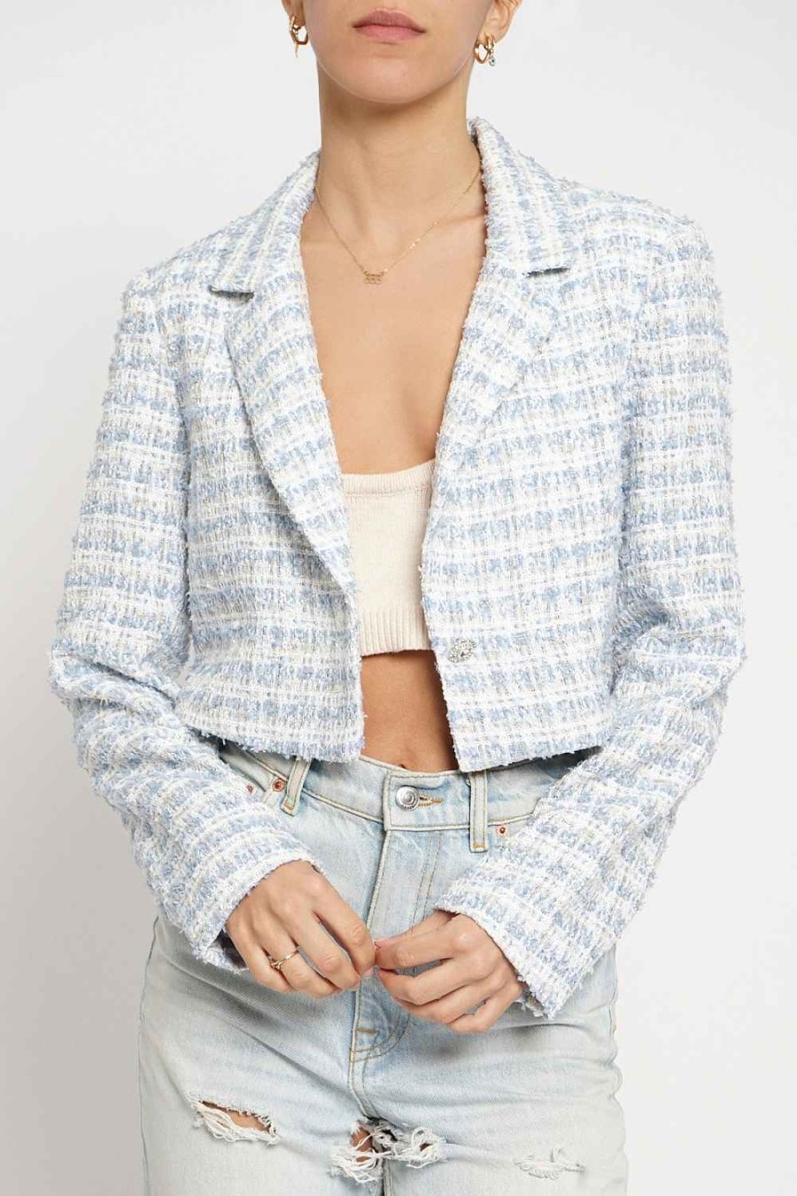 Women Sans Souci Jackets | Cropped Boucle Jacket