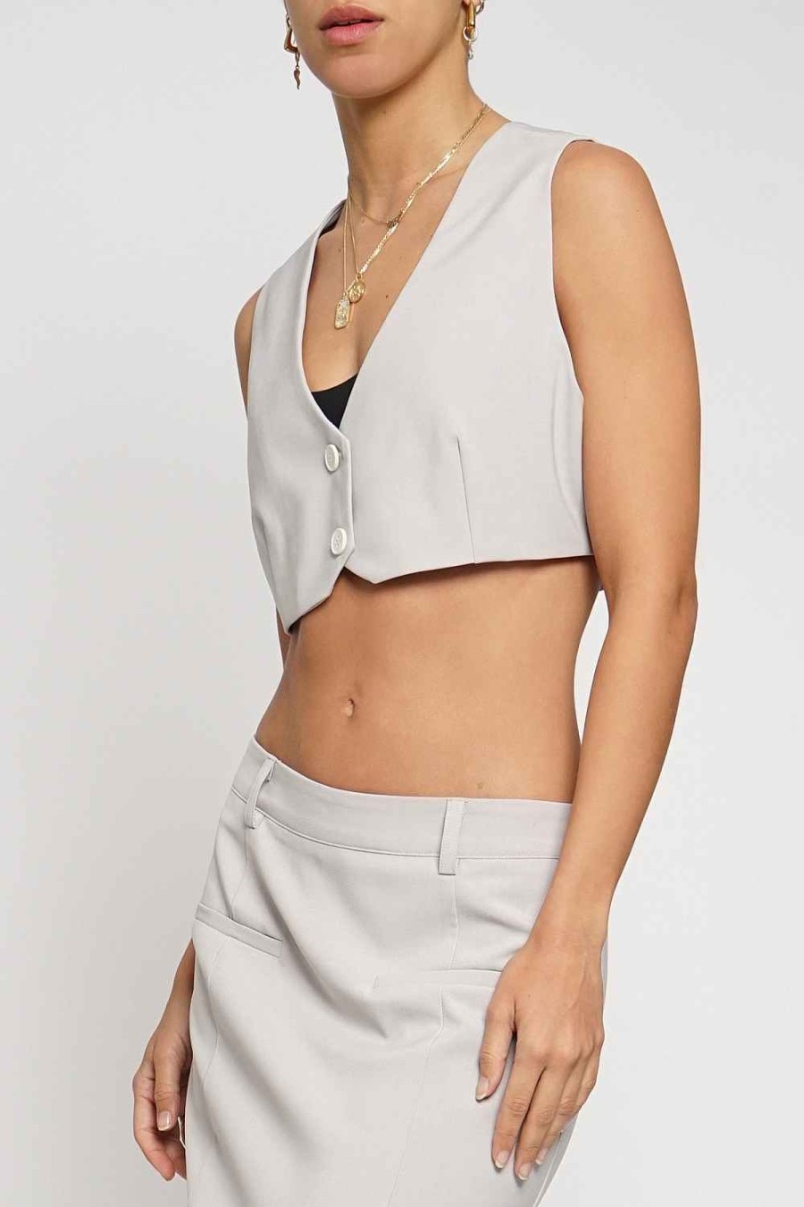 Women Sans Souci Crop Tops | Cropped Suit Vest