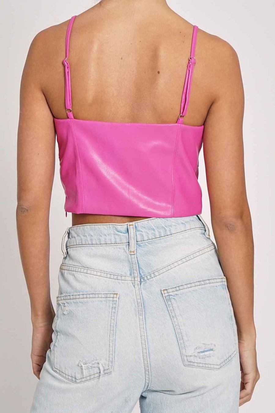 Women Sans Souci | Cropped Pu Top